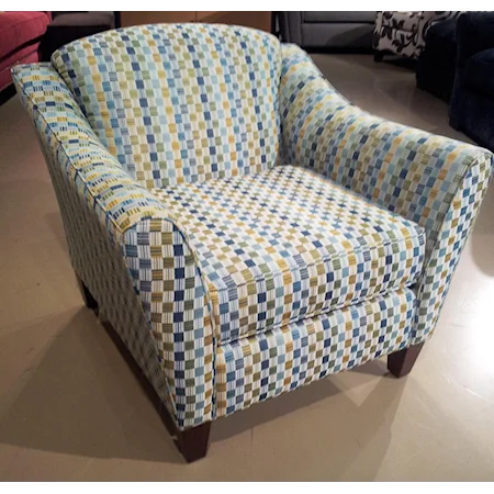 Contemporary Accent Chair with Flair-Tapered Arms
